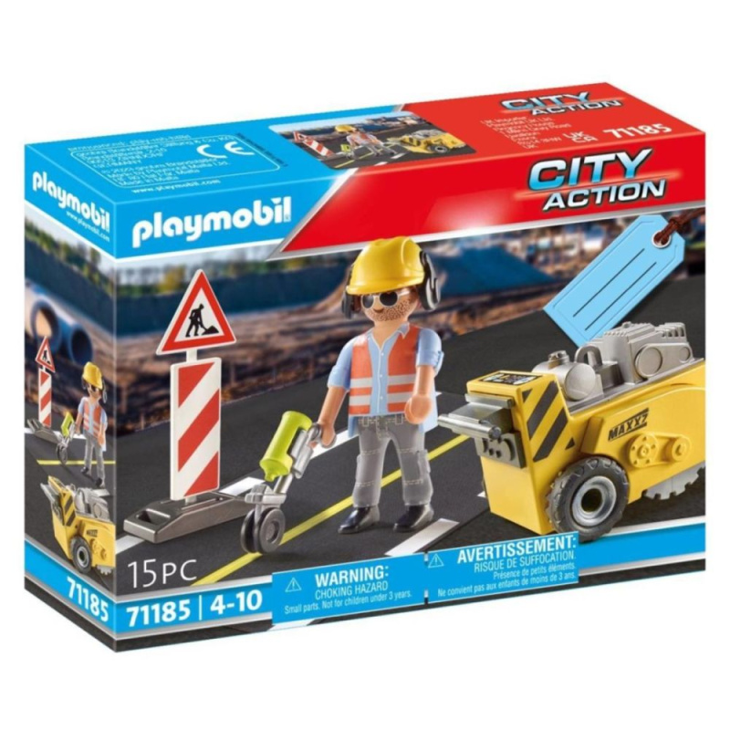PLAYMOBIL® 71185 Stavební dělník s frézou