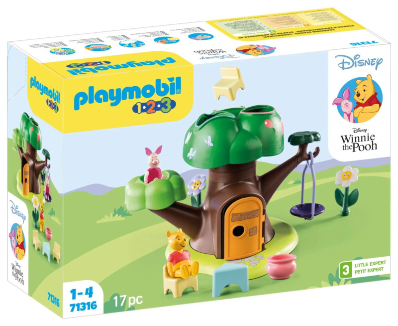 Playmobil 1.2.3 & disney 71316 domeček na stromě medvídka pú
