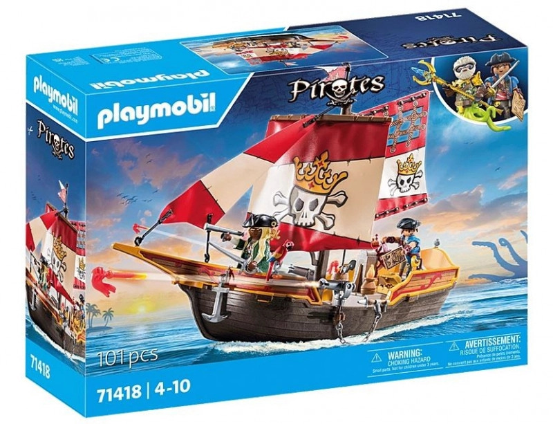 Pirates PLAYMOBIL pirátská loď s figurkami