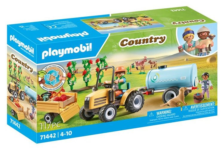 Playmobil 71442 Traktor s přívěsem a nádrží na vodu