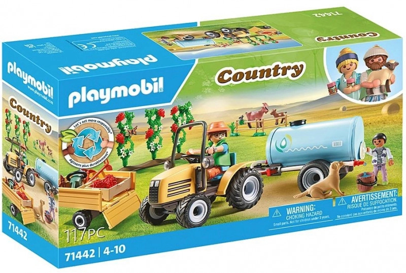 Playmobil 71442 Traktor s přívěsem a nádrží na vodu
