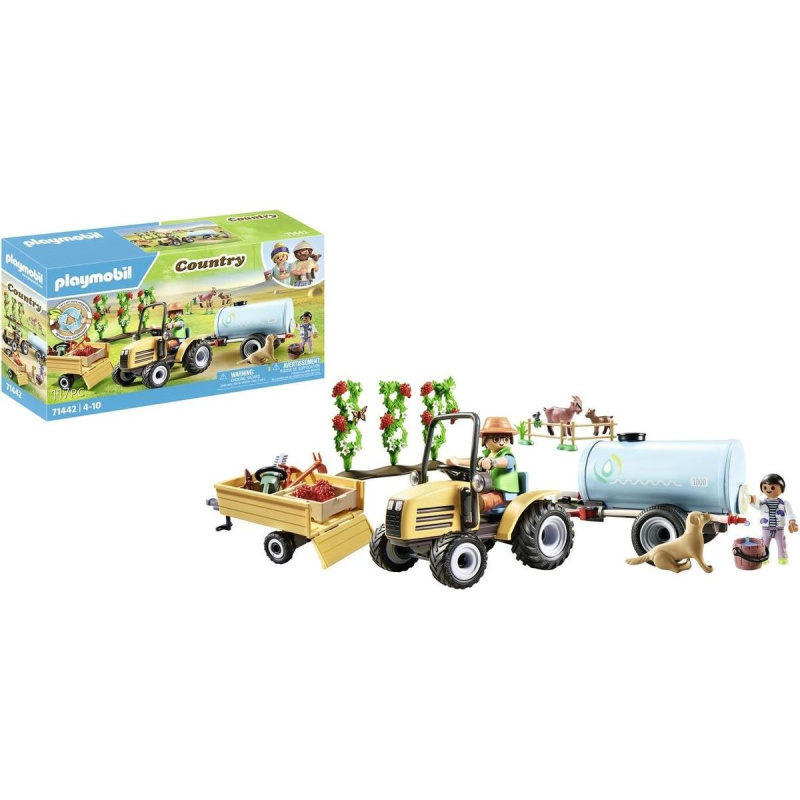 Playmobil 71442 Traktor s přívěsem a nádrží na vodu