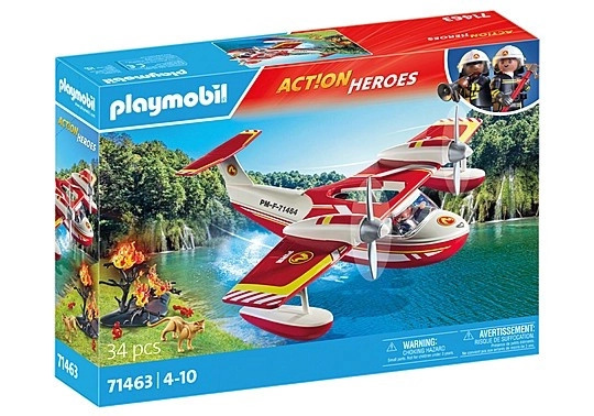 Sada figurek Action Heroes 71463 Hasičské letadlo s funkcí hašení požáru