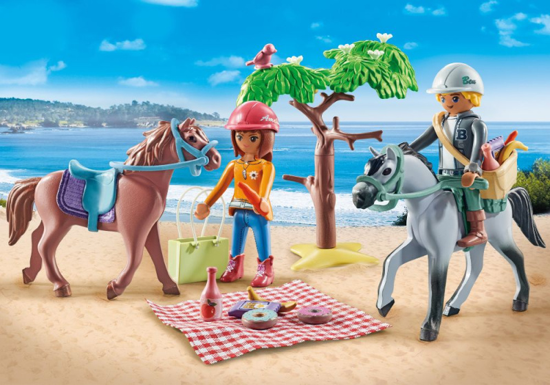 PLAYMOBIL 71470 Výlet na pláž s Amelií a Benem na koni