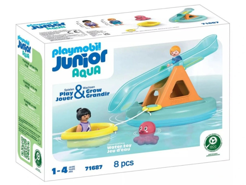 Playmobil 71687 junior aqua: koupací ostrov se skluzavkou