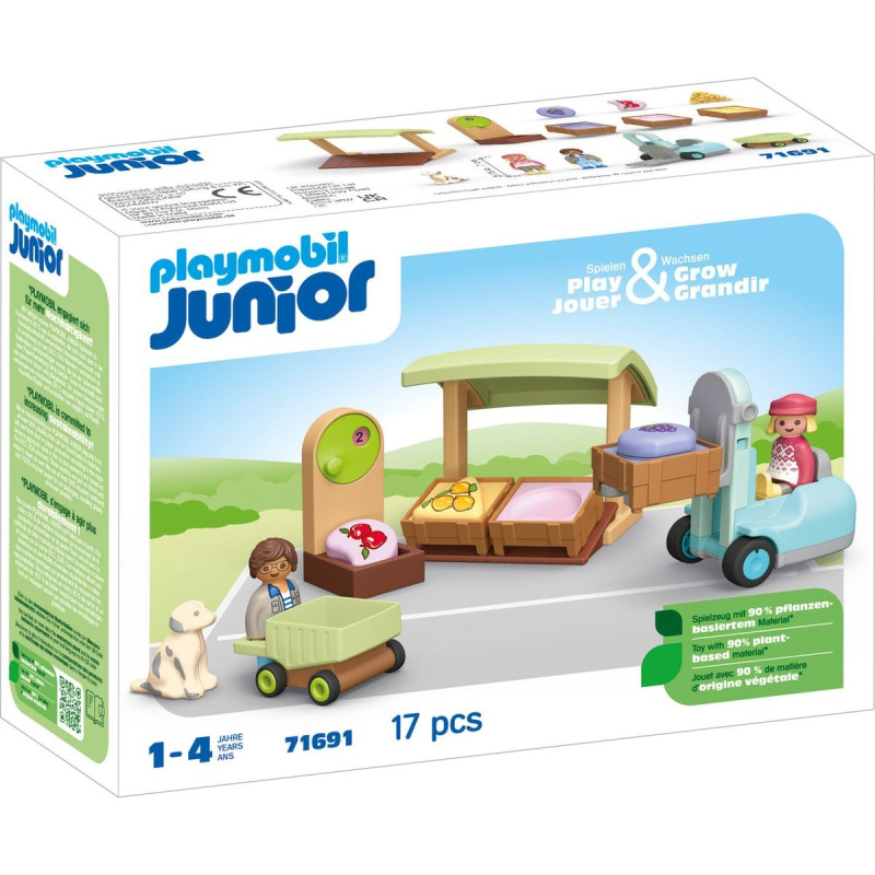 Playmobil 71691 Stánek s biopotravinami a vysokozdvižný vozík