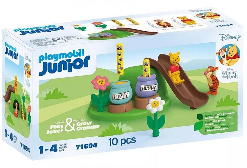 Playmobil 71694 JUNIOR & Disney: Včelí zahrada Medvídka Pú a Tygříka