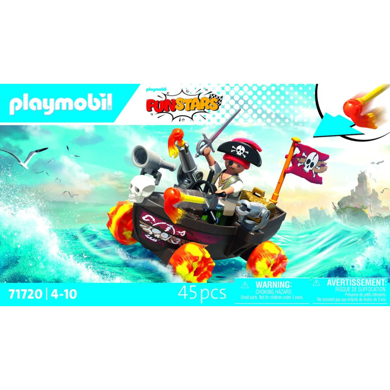 Playmobil 71720 racing: závoďák pirátská loď