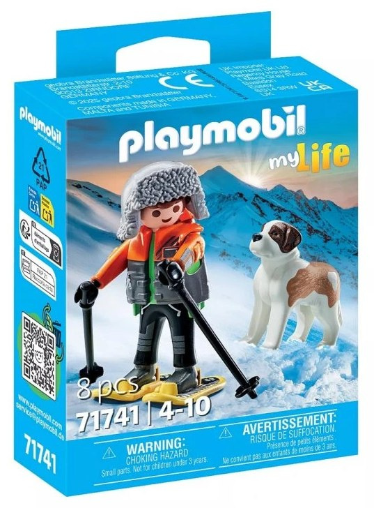 PLAYMOBIL 71741 Lyžař s bernardýnem