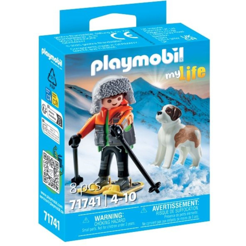 PLAYMOBIL 71741 Lyžař s bernardýnem