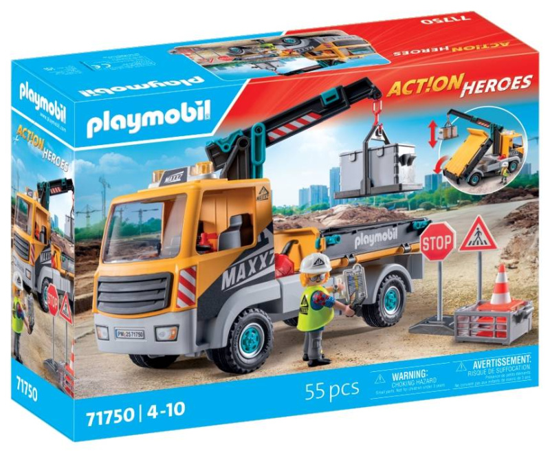 Playmobil Stavební nákladní vůz s jeřábem