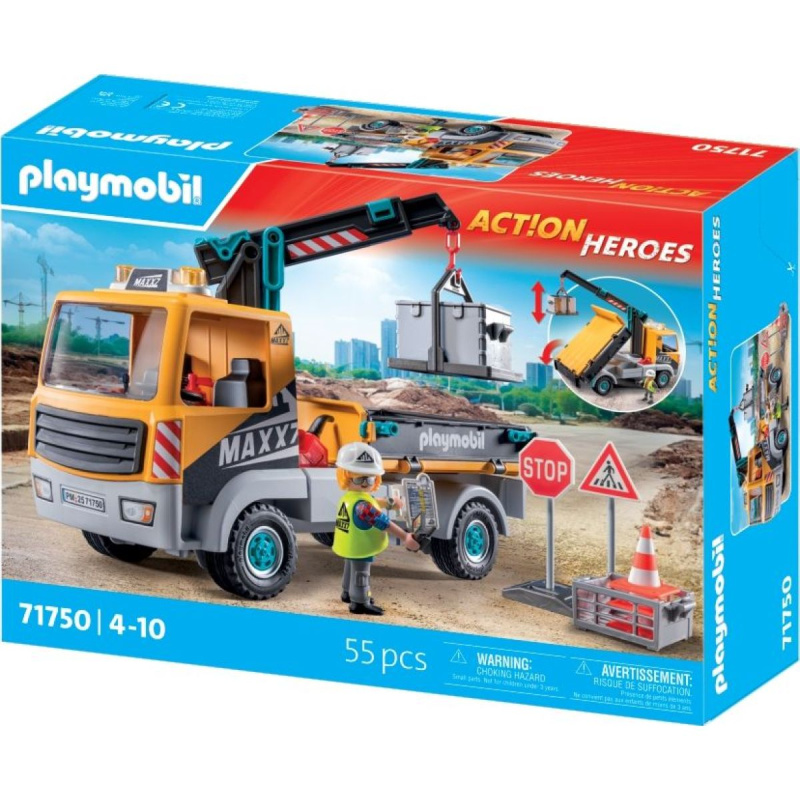 Playmobil Stavební nákladní vůz s jeřábem
