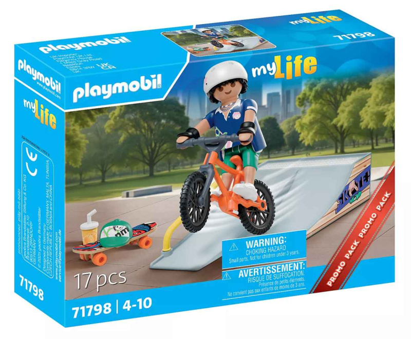 Playmobil dárková sada skateboardista se rampou
