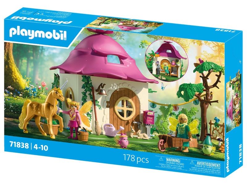 Playmobil Princess Magic útulný dům víl se zlatým jednorožcem