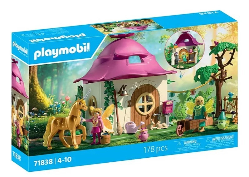 Playmobil Princess Magic útulný dům víl se zlatým jednorožcem