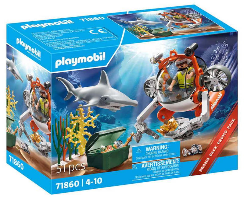 Playmobil lov pokladu s ponorkou