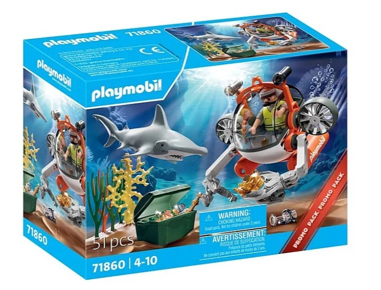 Playmobil lov pokladu s ponorkou