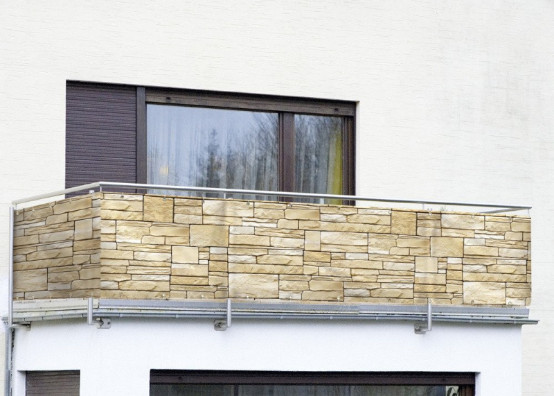 Maximex Balkonový potah s ozdobným kamenným motivem, 500 x 85 cm 795020500 béžová