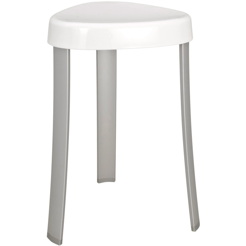 Wenko Koupelnová stolička Corrente hliník / plast bílá