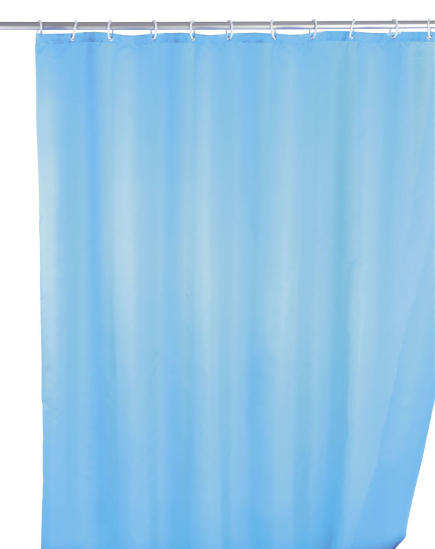 Sprchový závěs, textilní, světle modrý, 180 x 200 cm, WENKO 20042500 modrá