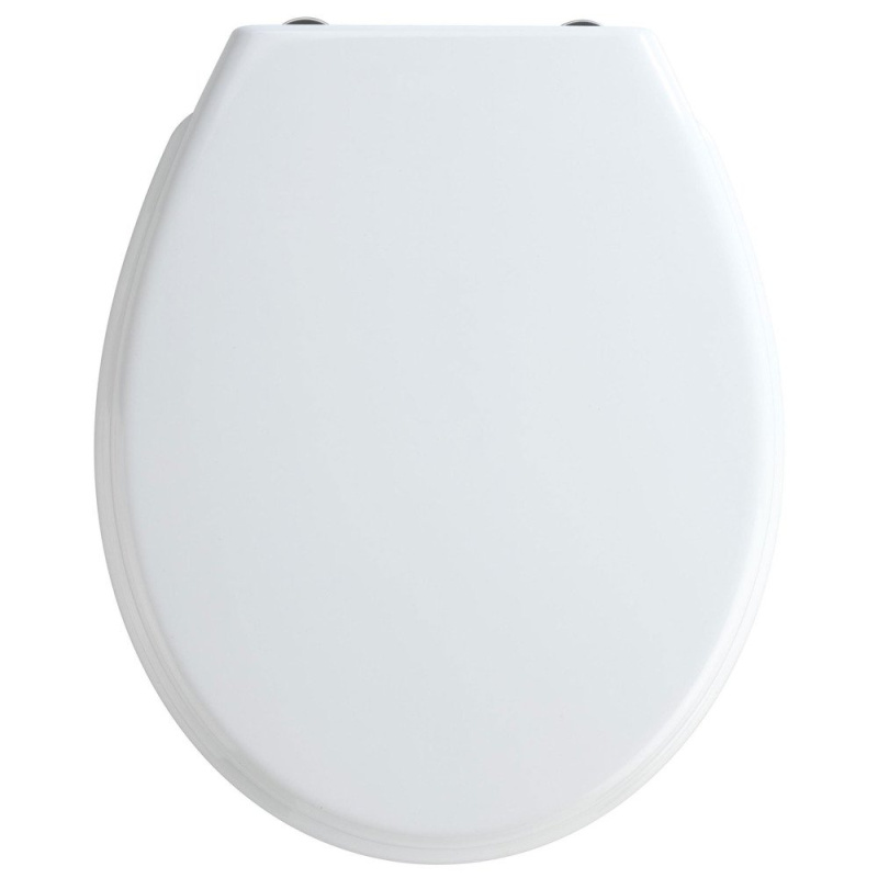 Bílé WC sedátko se snadným zavíráním Wenko Bilbao, 44,5 x 37 cm bílá