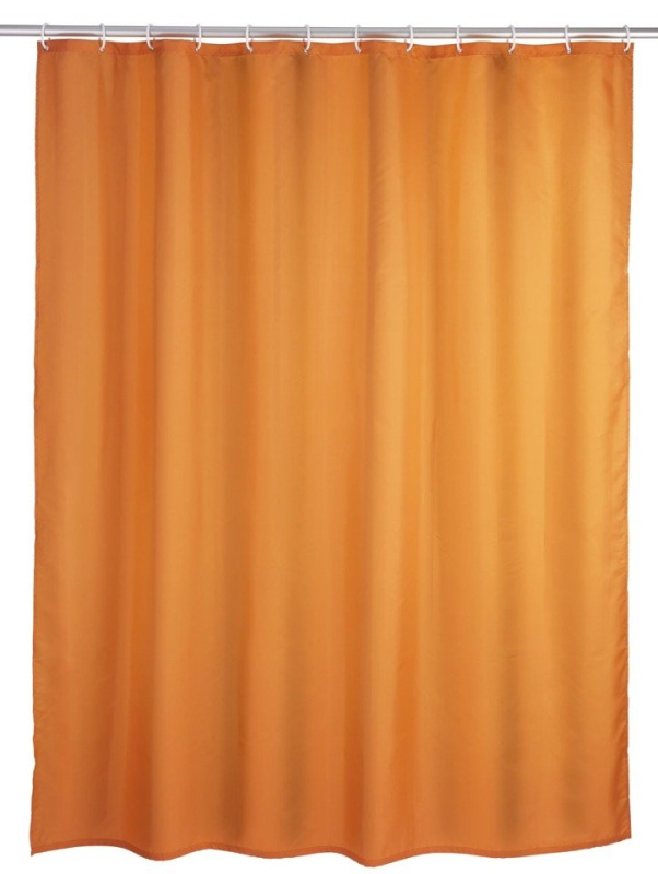 Oranžový textilní závěs do koupelny, 180x200 cm, WENKO 20039100 oranžová