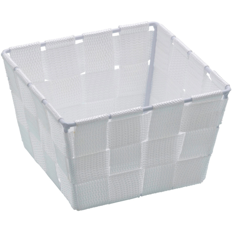 Wenko Úložný košík Adria Mini Square, bílý, 14 x 9 x 14 cm