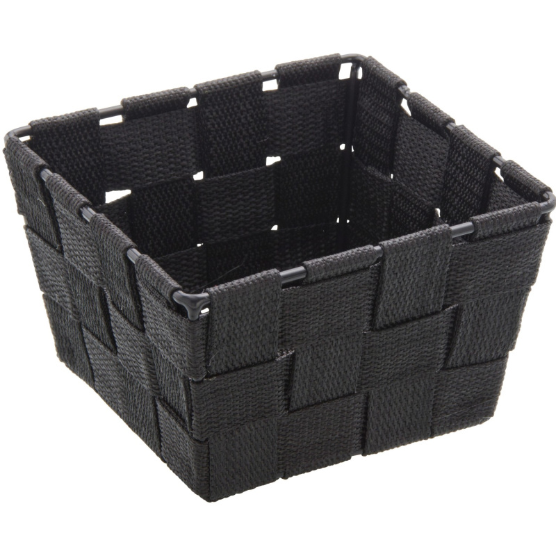 Wenko Úložný košík Adria Mini Square, černý, 14 x 9 x 14 cm
