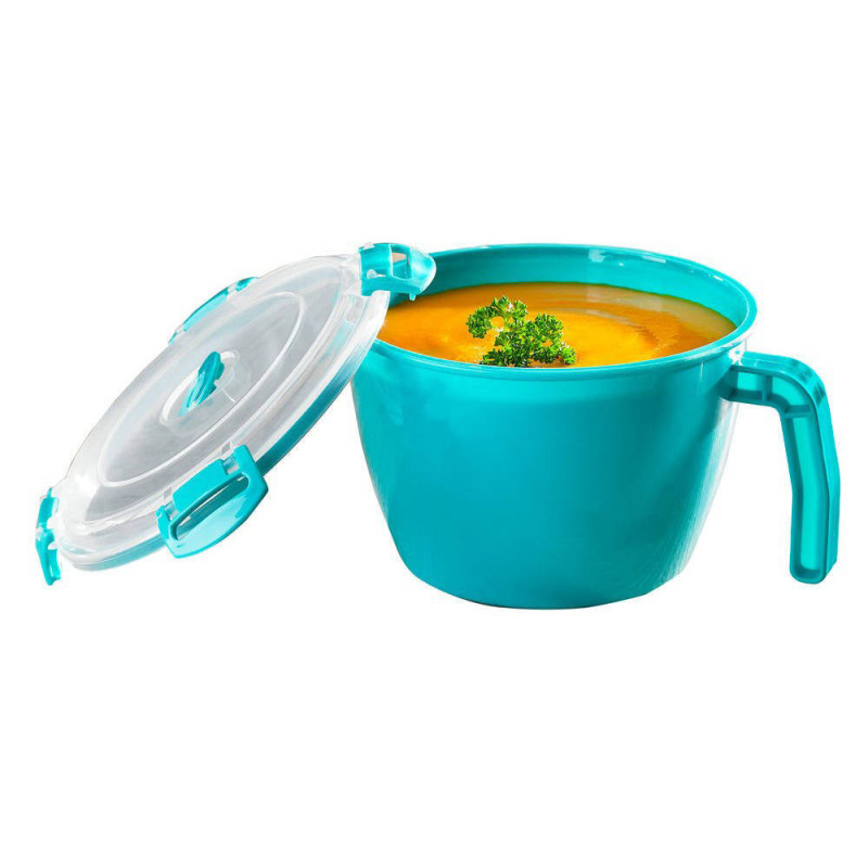 Maximex Dóza na polévku o 14 cm, modrá, 900 ml modrá