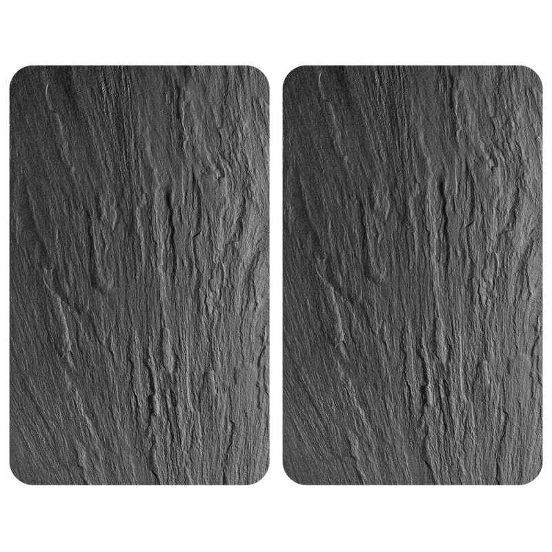 Ochranné skleněné panely SLATE XL na sporák – 2 ks, WENKO 2521499100 antracitová