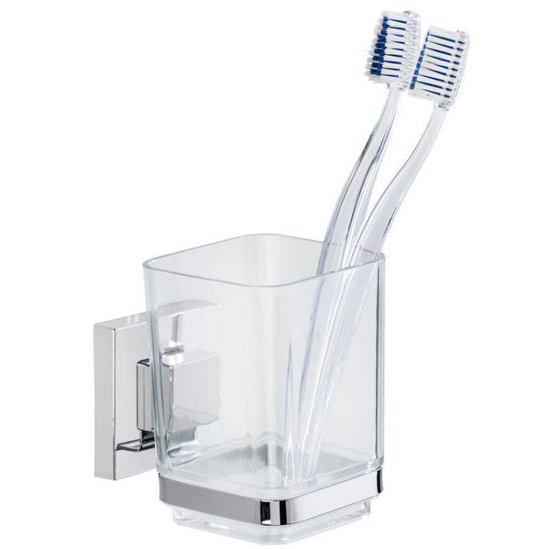 Nádobka na zubní kartáčky QUADRO,Vacuum-Loc, WENKO 22680100 transparentní