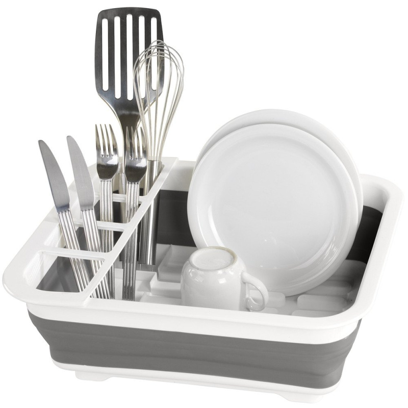 Wenko Skládací odkapávač, 31 x 36,5 x 13 cm, šedý 54780100 šedá