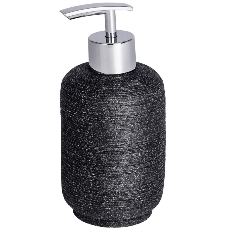 Dávkovač na tekuté mýdlo, gel GOA NEO - antracitová barva, WENKO černá 24673