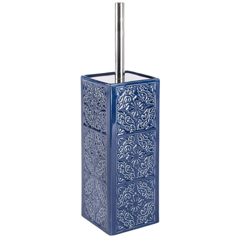 Nádoba na WC CORDOBA DARK BLUE + štětka WC, WENKO 22654100 modrá