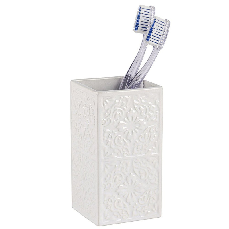 Nádobka na zubní kartáčky CORDOBA WHITE, WENKO 22649100 bílá