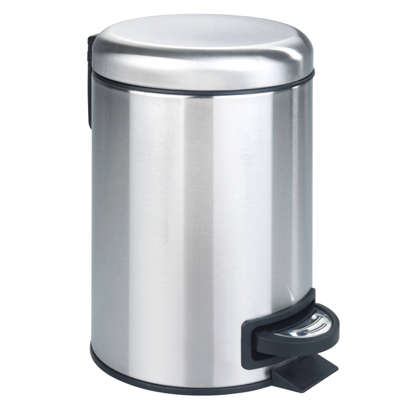 Odpadkový koš LEMAN, 3 L, stříbrný, WENKO stříbrný