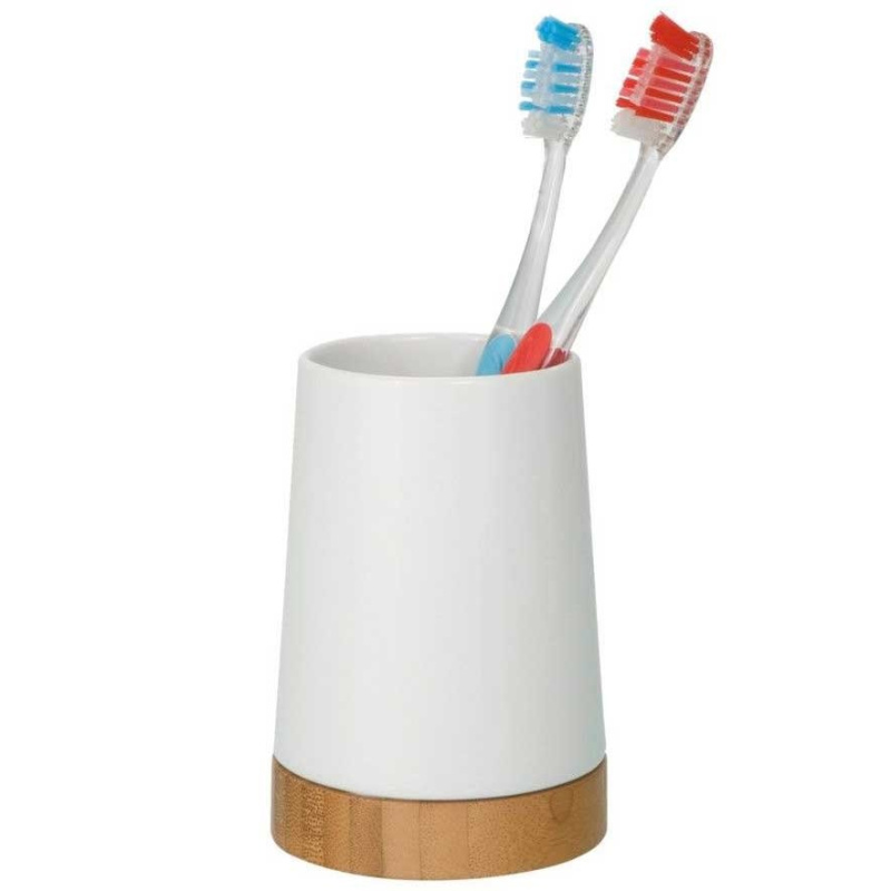 Wenko Kelímek na zubní kartáčky BAMBOO 17675100 bílá