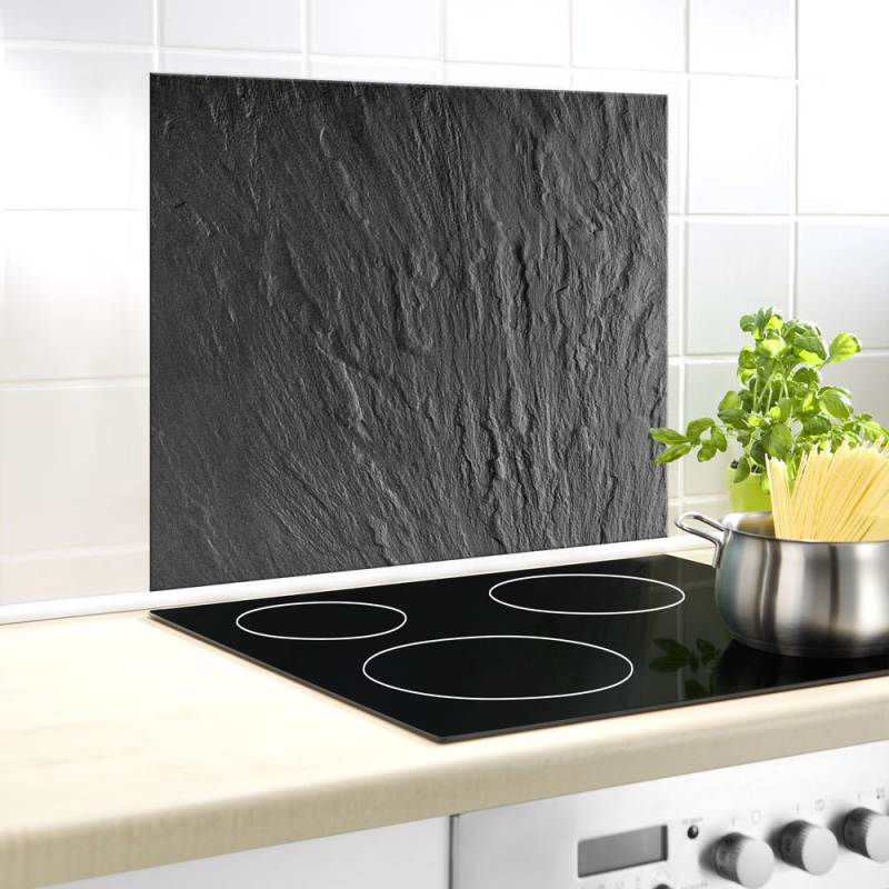 Ochranný skleněný panel SLATE na zeď - 50 x 60 cm, WENKO 2713550100 antracitová