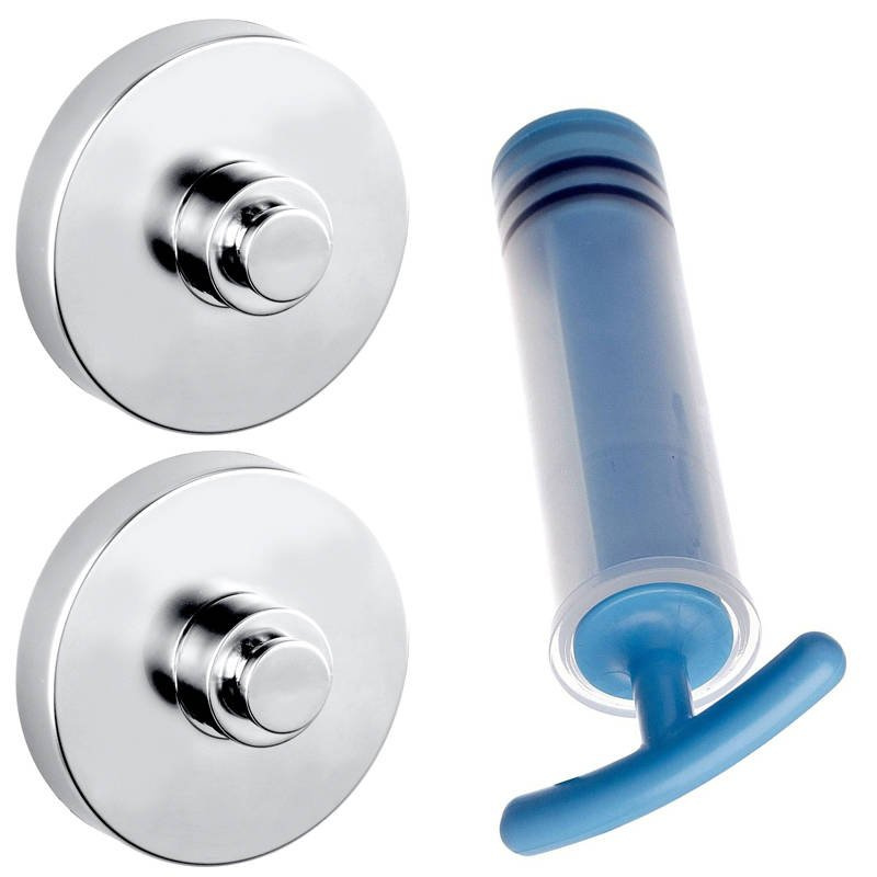 Montážní prvky Vacuum-Loc, 6 cm, plast, WENKO 20643100 stříbrná