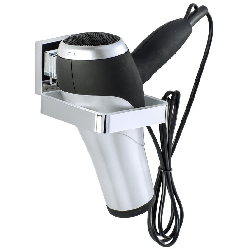 Wenko Držák na fén QUADRO, Vacuum-Loc 22682100 stříbrná