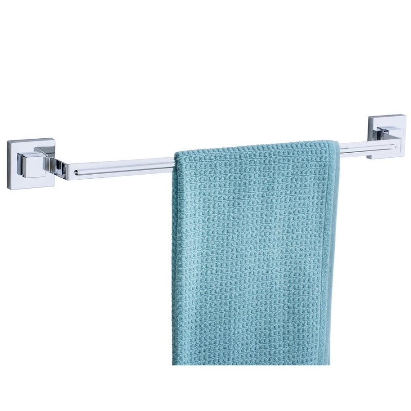 Koupelnový věšák na ručníky QUADRO, Vacuum-Loc - nerezová ocel, WENKO 22684100 stříbrná