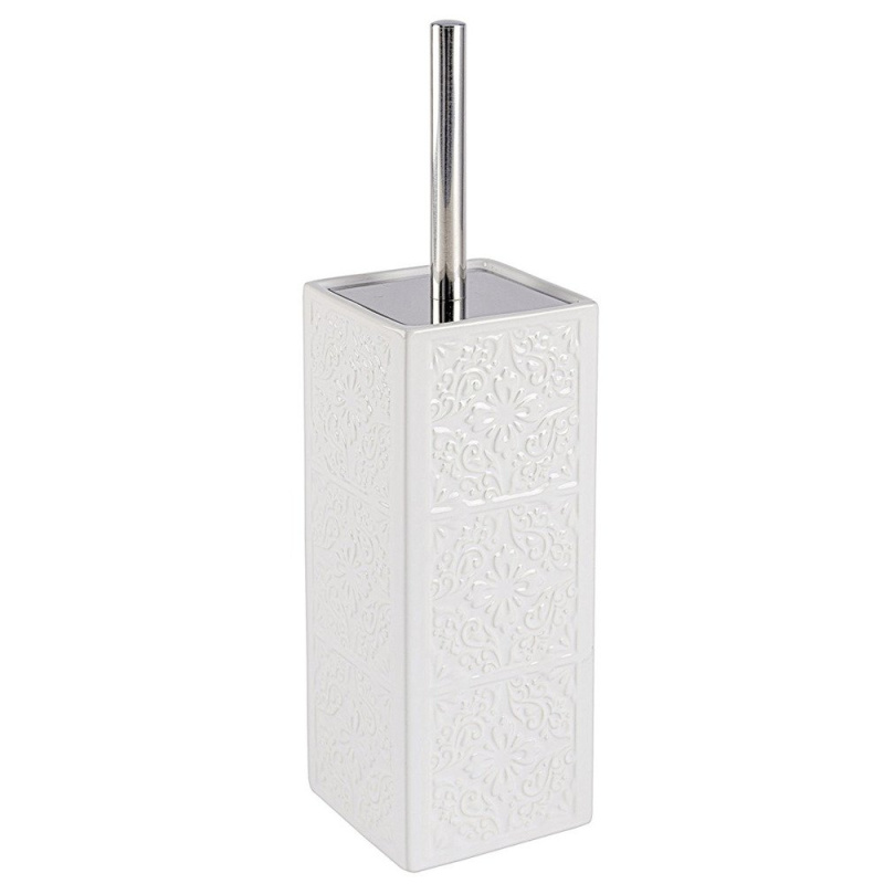Držák na WC štětku CORDOBA + štětka WC, WENKO 22651100 bílá