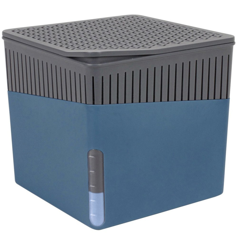 adsorpční odvlhčovač krychle, tlumič vlhkosti CUBE - podporuje až 40 m3 vzduchu, 13 x 13 x 13 cm, WENKO 50233100 modrá