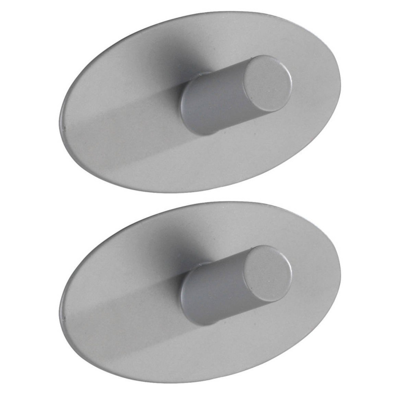 Wenko Sada koupelnových háčků na ručníky PICENO, 2 ks, šedé šedá