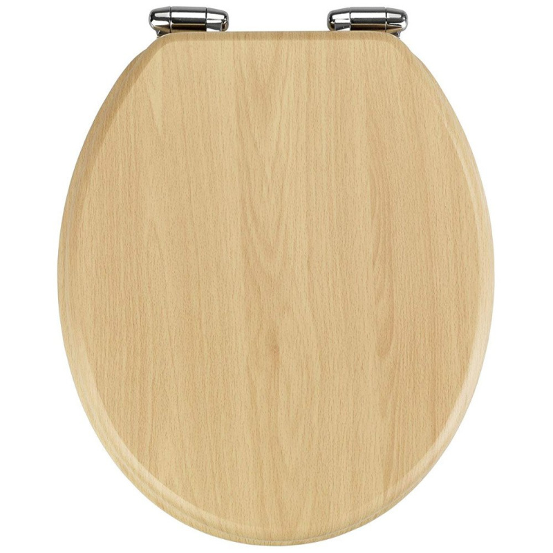 WC sedátko a snadným zavíráním Wenko Beech Nature, 43 x 37 cm béžová