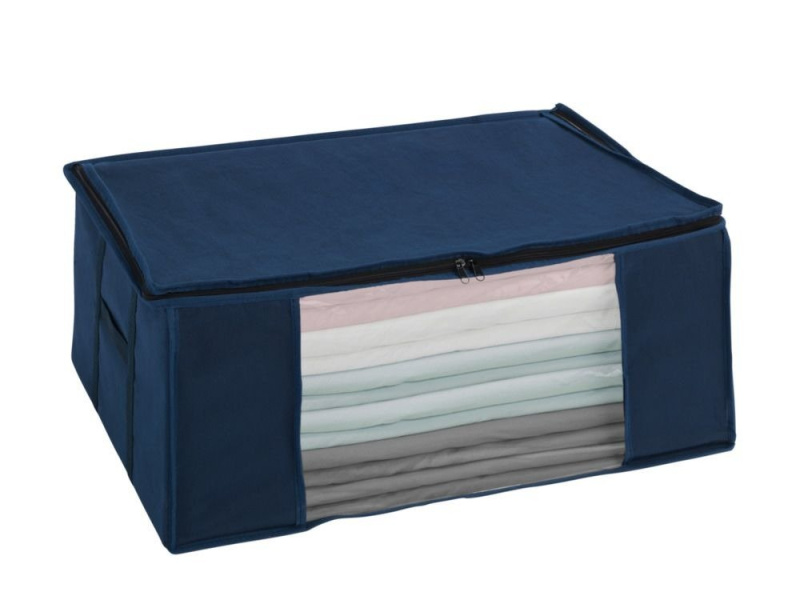 Organizér na povlečení, ručníky L, 65 x 50 x 27 cm, Wenko tmavě modrá 52783