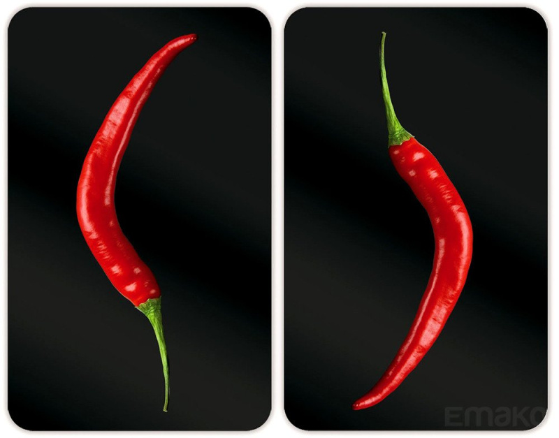 Ochranné desky varné desky HOT CHILI - balení po 2, WENKO 2521380500 černá