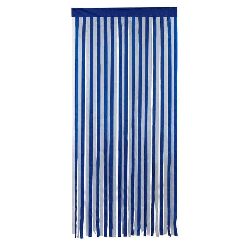 Maximex Závěs pro dveře pokoje, 90 x 200 cm, bílá a modrá modrá
