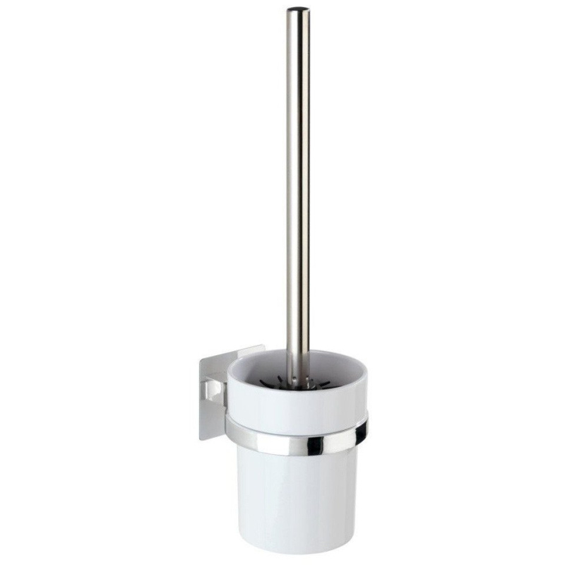 Wenko WC štětka bez vrtání TurboLoc QUADRO kovově lesklá 36 x 10 x 12 cm bílá