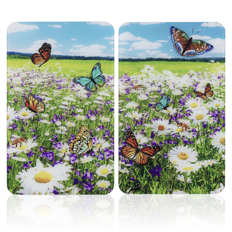 Maximex Skleněnná kuchyňská ochranná deska, 2 kusy, Summer Meadow, WENKO vícebarevná